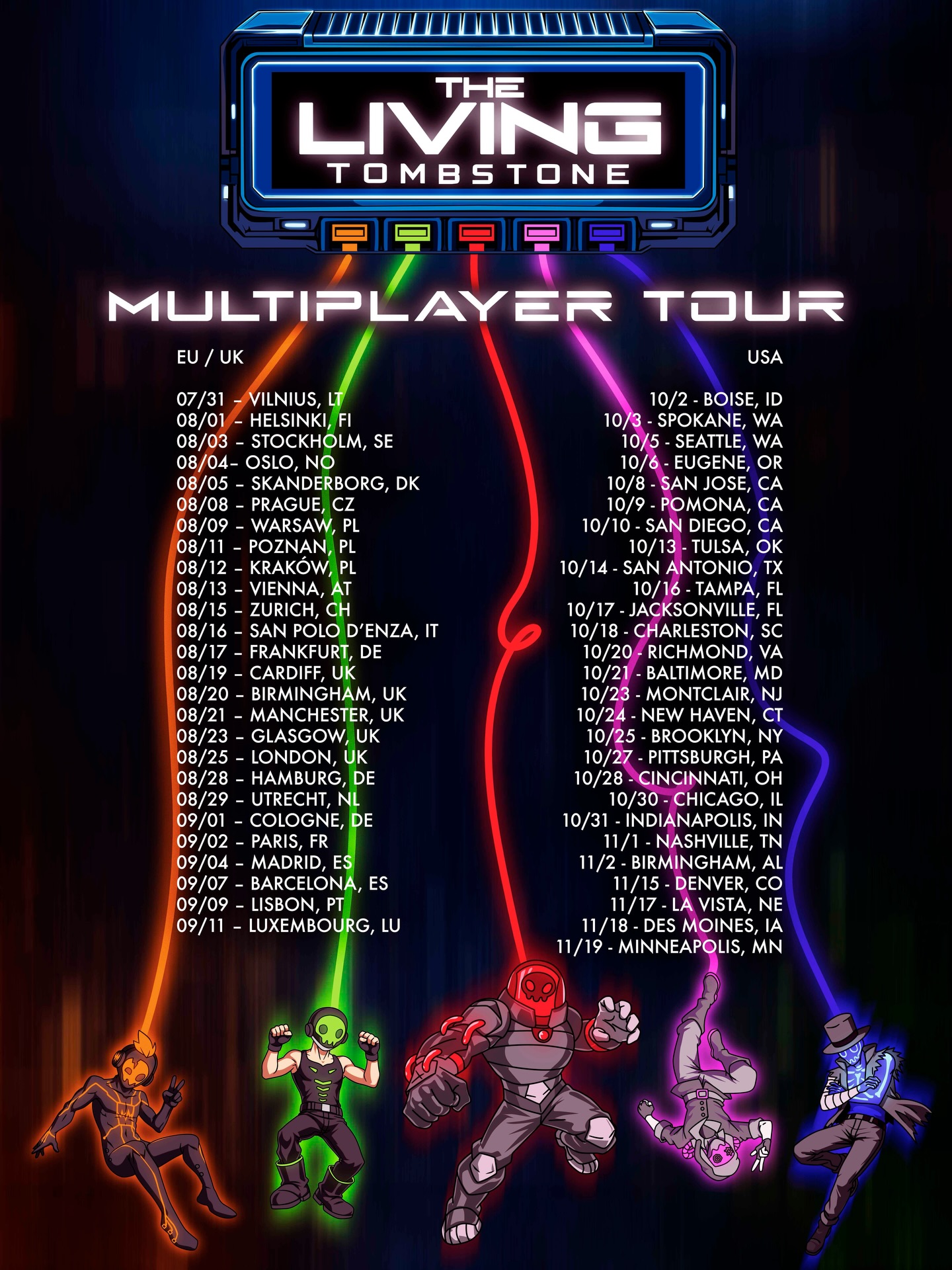The Living Tombstone The Multiplayer Tour Poster 2026